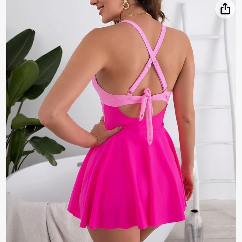 NWT B2prity Women Cutout One Piece Skirt Swimsuit size XL - Picture 7 of 11